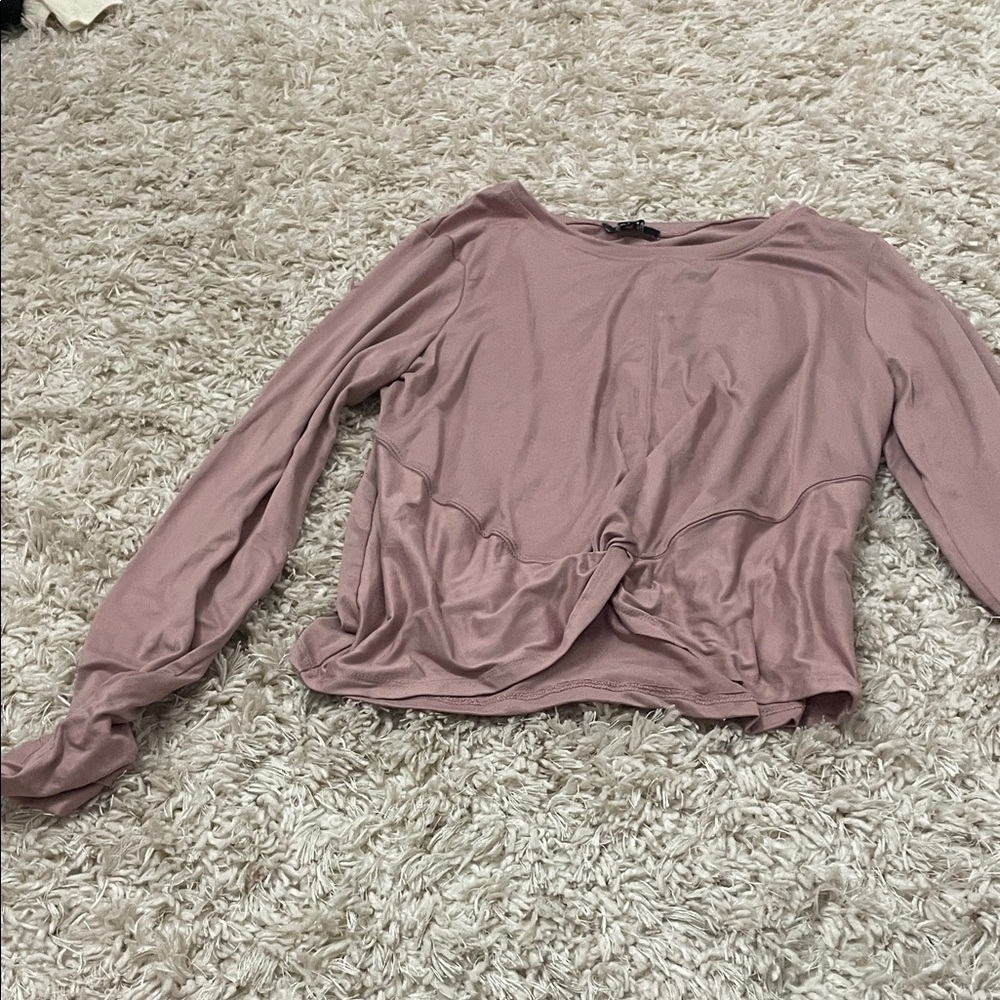 Zobha Dusty Rose Long Sleeve Top